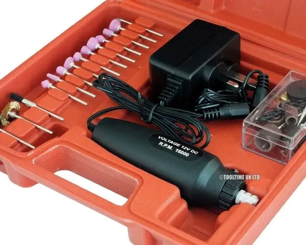 Mini Rotary Drill 60Pc 240V Grinder Hobby Tool   Carry Case   Accessories Voche®