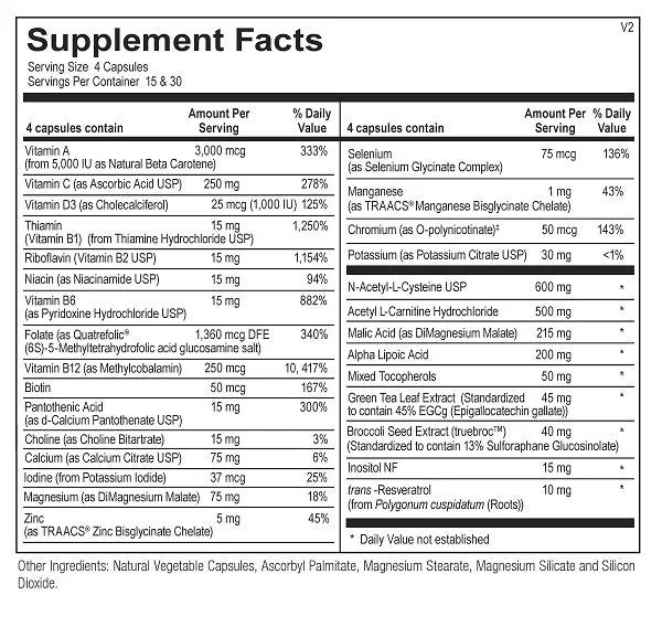 Mitochondria Vital Support - 120 capsules - Gluten Free, Egg Free, Vegan