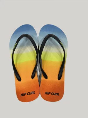 Mixed Bloom Open Toe - Black/Rainbow