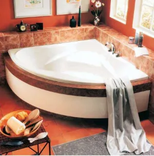 Neptune Athena Corner Mass-Air/Activ-Air Combo Tub - 55-1/8" L x 55-1/8" W x 19-1/2" H - AT55CMA