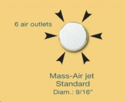 Neptune Delight Mass-Air/Whirlpool Combo - 72" L x 35-7/8" W x 21" H - DE3672C