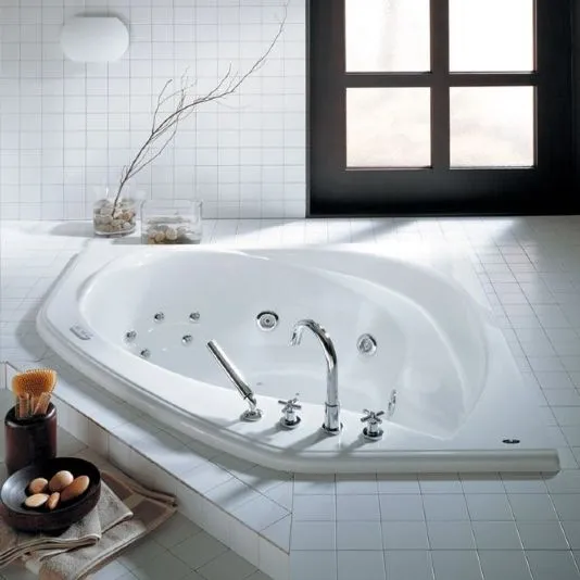 Neptune Thalassa Corner Activ-Air/Mass-Air/Whirlpool Combo - 59-7/8" L x 59-7/8" W x 20-1/2" H - TH60TAM