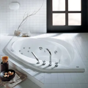 Neptune Thalassa Corner Mass-Air Tub - 59-7/8" L x 59-7/8" W x 20-1/2" H - TH60M