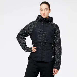 New Balance Women's Reflective Print Impact Run Heat Jacket