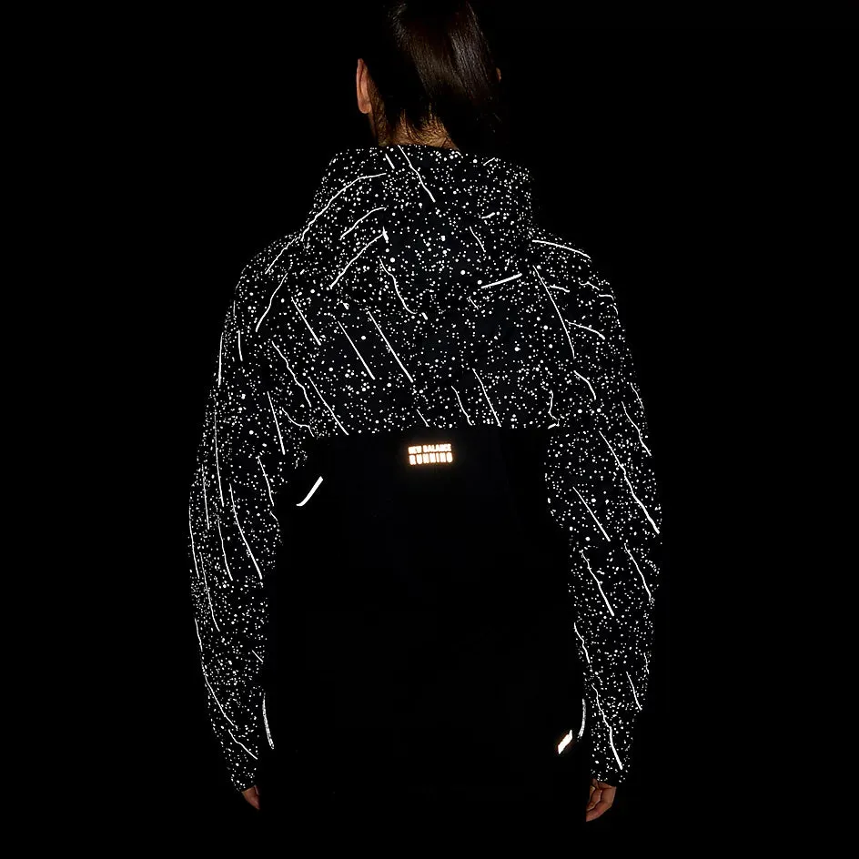 New Balance Women's Reflective Print Impact Run Heat Jacket