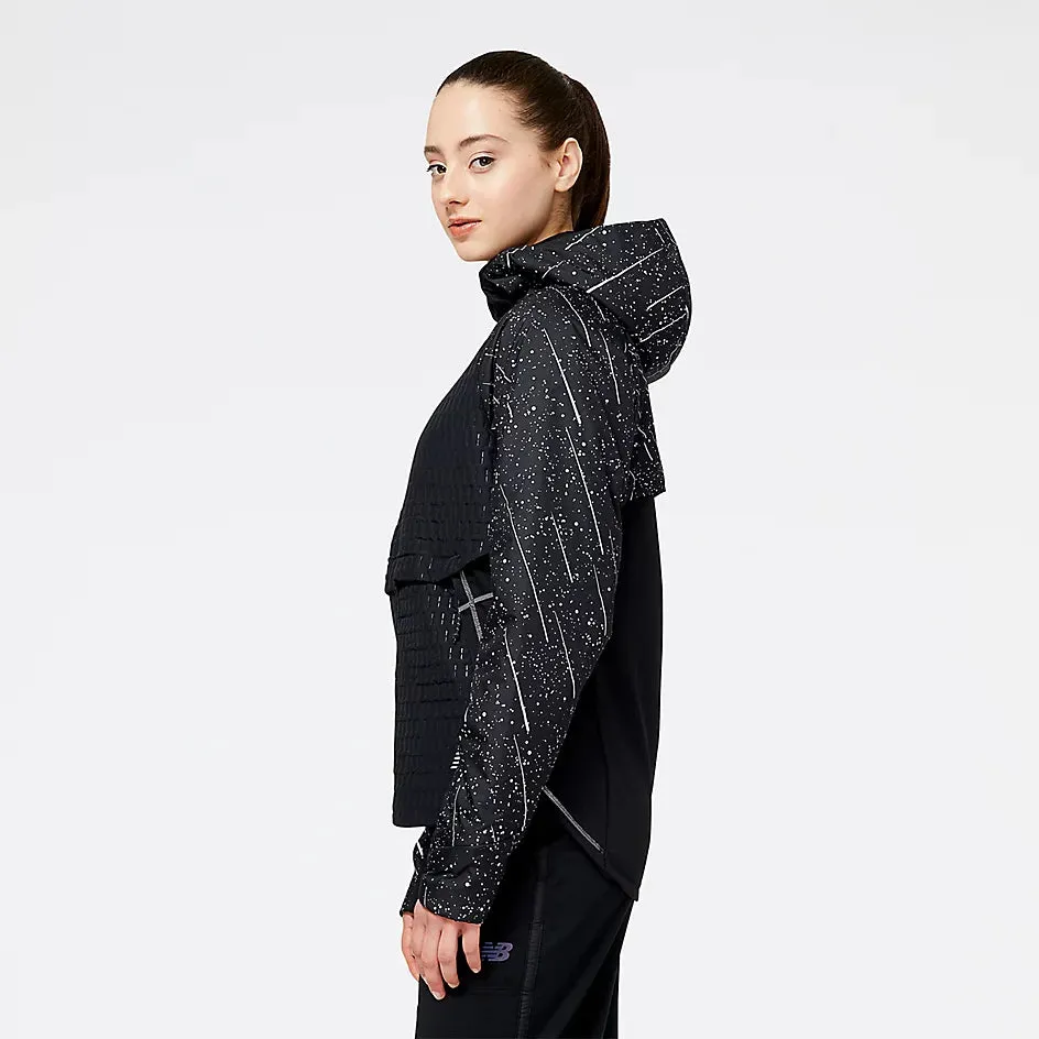 New Balance Women's Reflective Print Impact Run Heat Jacket