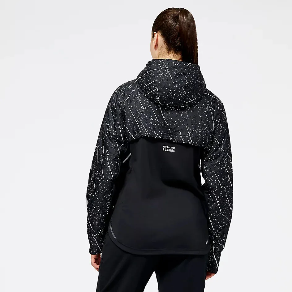New Balance Women's Reflective Print Impact Run Heat Jacket