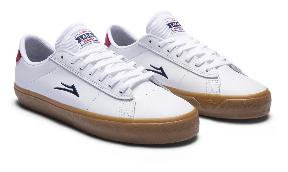 Newport - White/Gum Leather