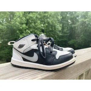 NIKE Air Jordan 1 &quot;White Shadow&quot; Mid Shoes - Toddler Size‎ 10C - 640735 073