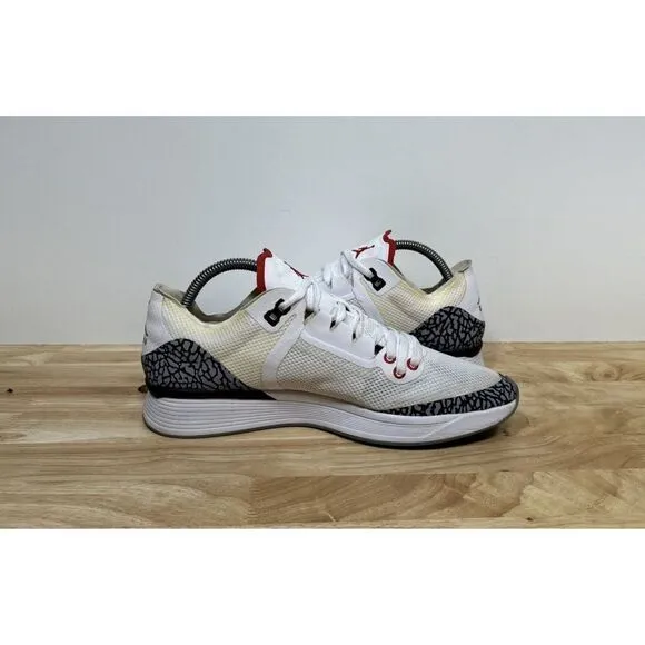 Nike Air Jordan 88 Racer Men’s Size 8.5 White Cement Fire Red Shoes AV1200-100