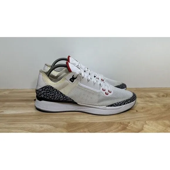 Nike Air Jordan 88 Racer Men’s Size 8.5 White Cement Fire Red Shoes AV1200-100