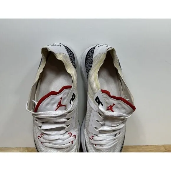 Nike Air Jordan 88 Racer Men’s Size 8.5 White Cement Fire Red Shoes AV1200-100
