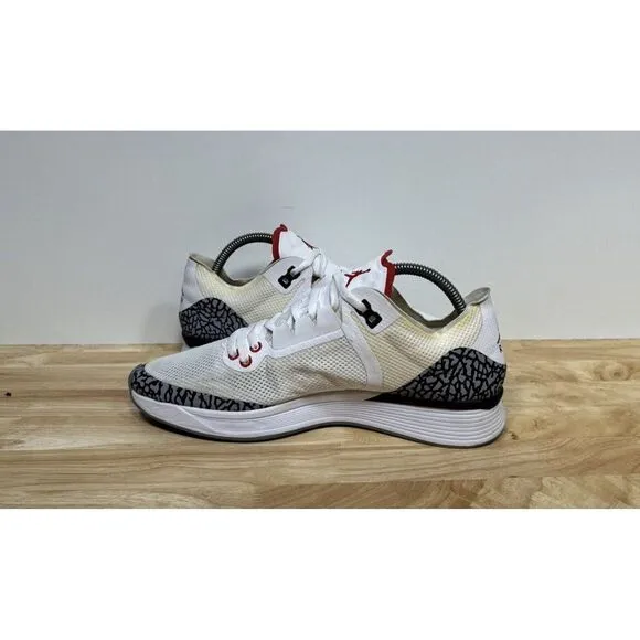 Nike Air Jordan 88 Racer Men’s Size 8.5 White Cement Fire Red Shoes AV1200-100