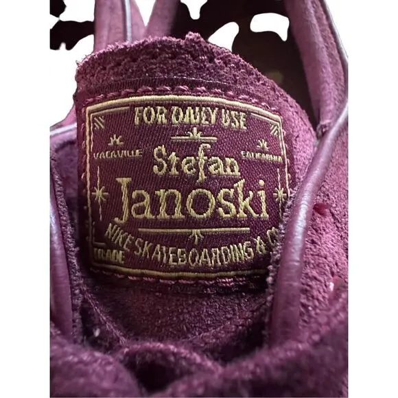 Nike SB Zoom Air Stefan Janoski Elite Night Maroon Shoes Men’s size 10