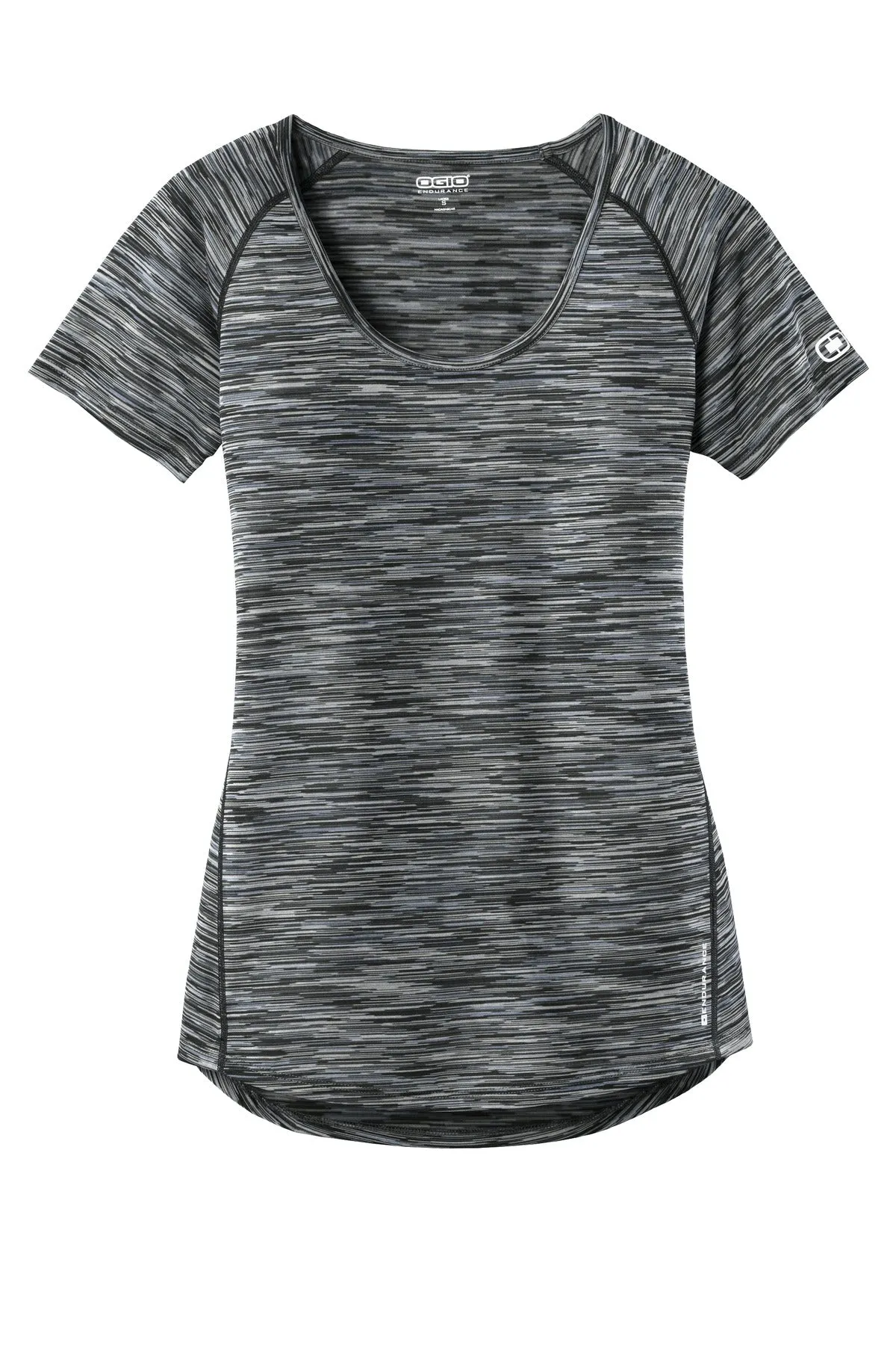 OGIO  Women's Verge Scoop Neck. LOE326 Blacktop Space Dye