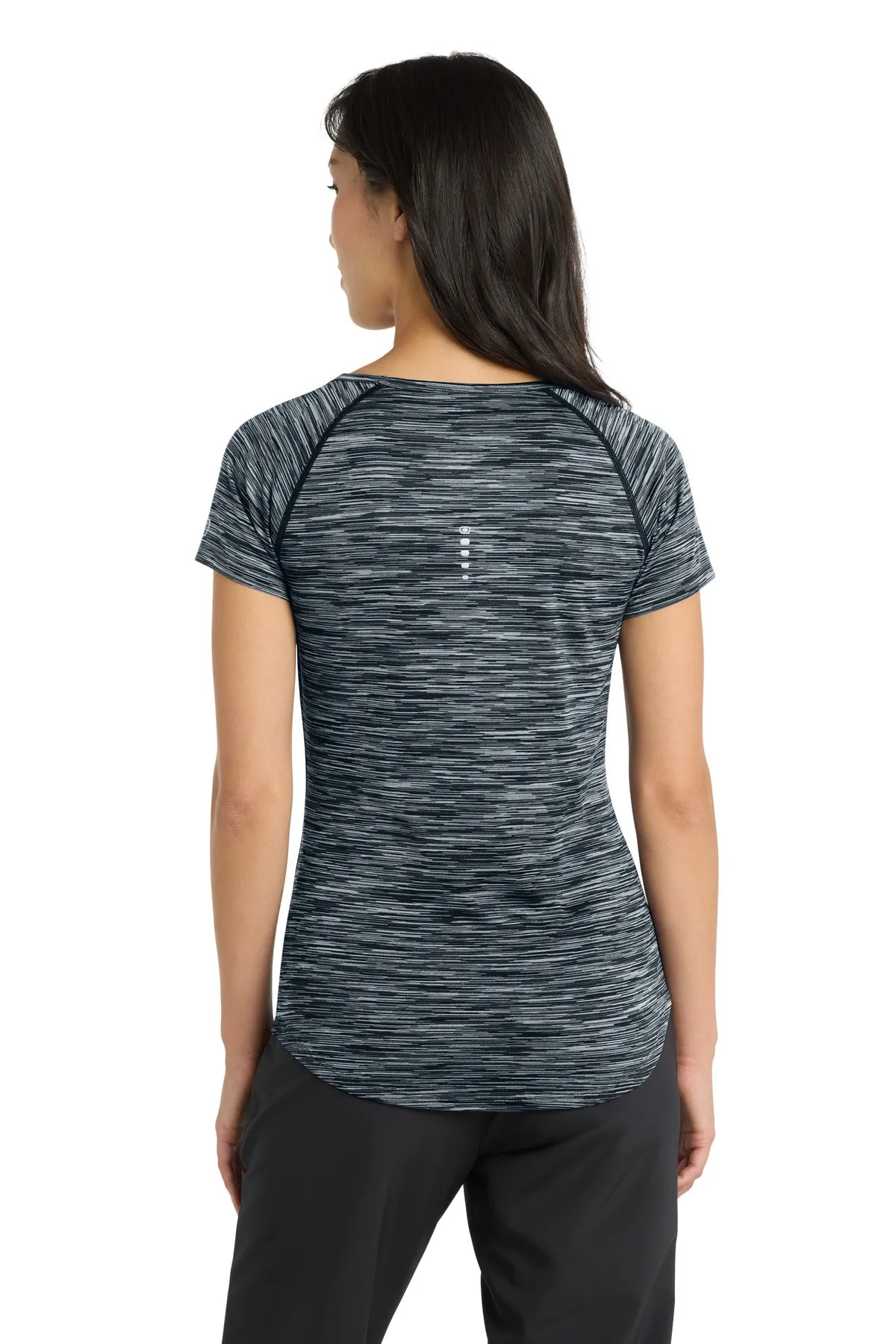 OGIO  Women's Verge Scoop Neck. LOE326 Blacktop Space Dye
