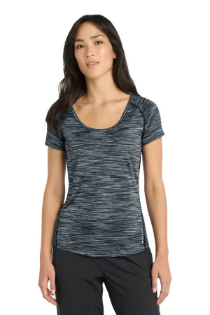 OGIO  Women's Verge Scoop Neck. LOE326 Blacktop Space Dye