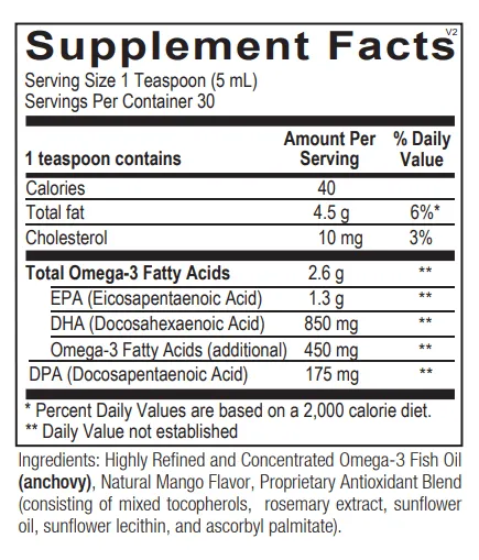 Orthomega® Liquid Fish Oil Mango