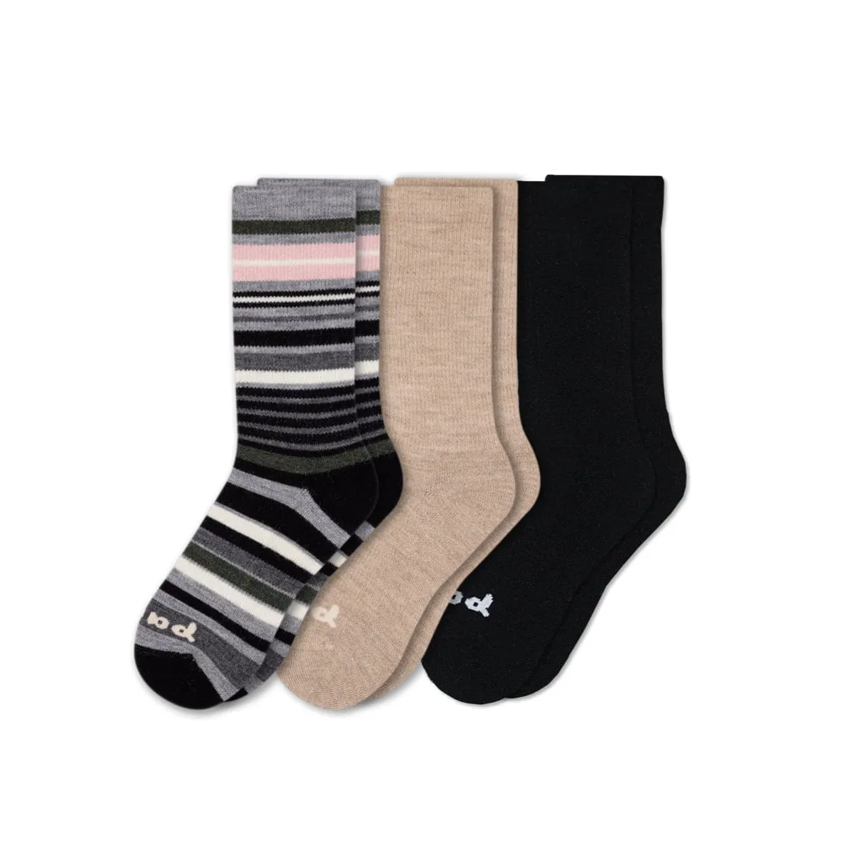 Pacas Womens Alpaca Crew 3-Pack Socks