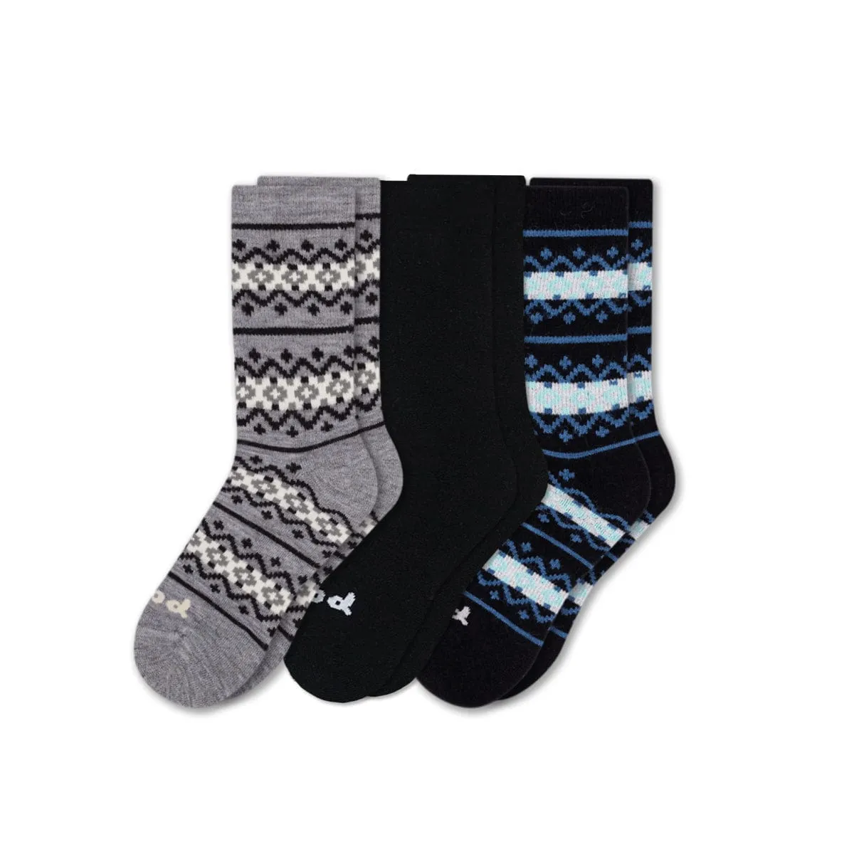 Pacas Womens Alpaca Crew 3-Pack Socks