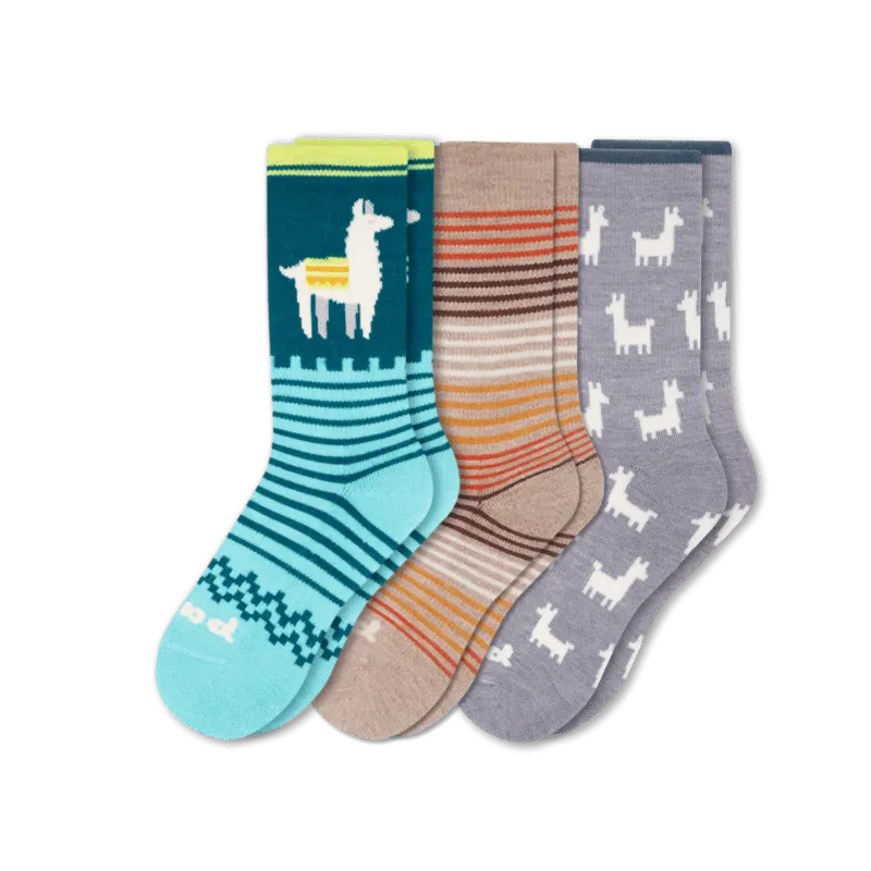 Pacas Womens Alpaca Crew 3-Pack Socks