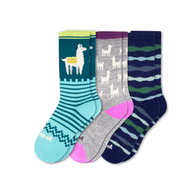 Pacas Womens Alpaca Crew 3-Pack Socks
