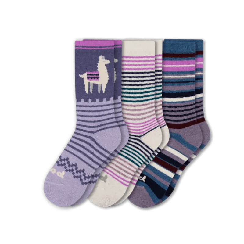 Pacas Womens Alpaca Crew 3-Pack Socks