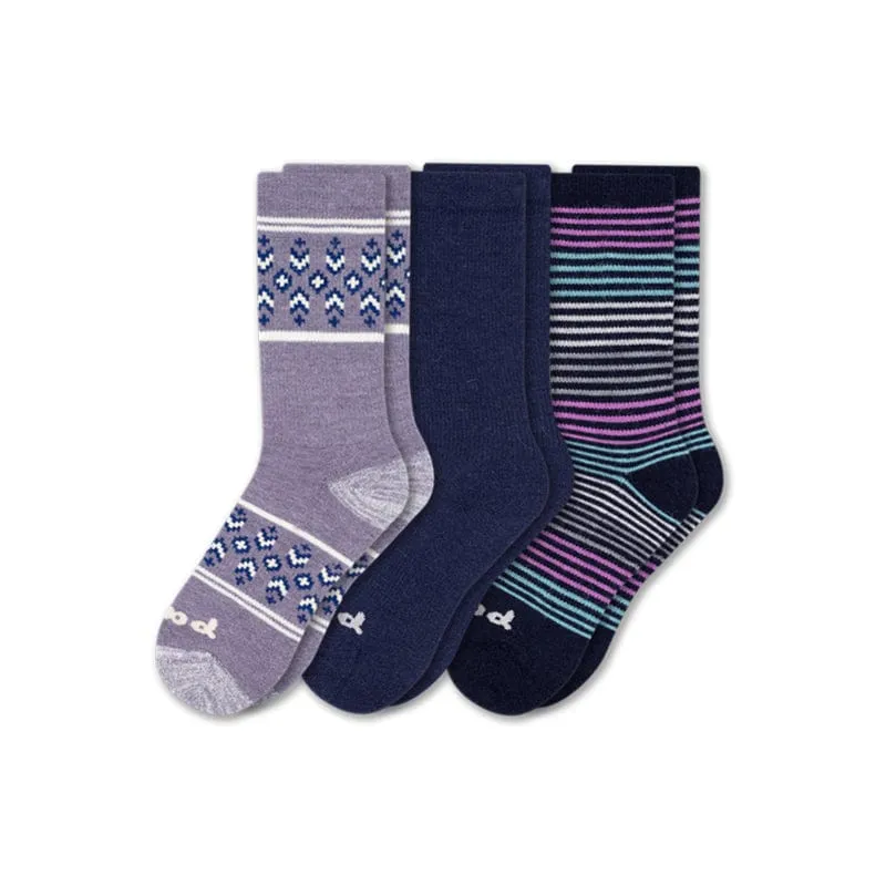 Pacas Womens Alpaca Crew 3-Pack Socks