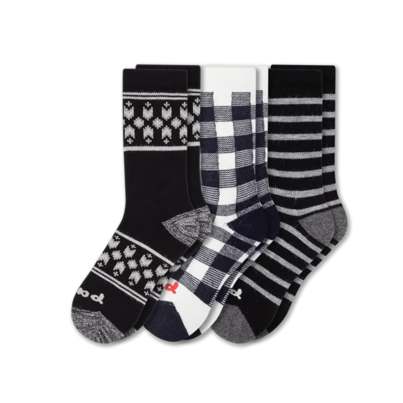 Pacas Womens Alpaca Crew 3-Pack Socks