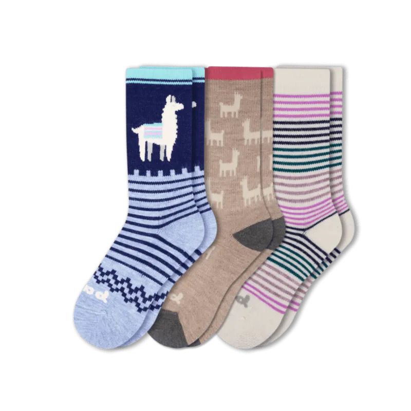 Pacas Womens Alpaca Crew 3-Pack Socks