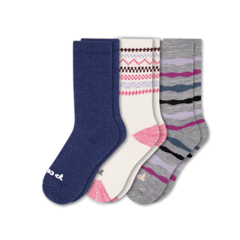 Pacas Womens Alpaca Crew 3-Pack Socks