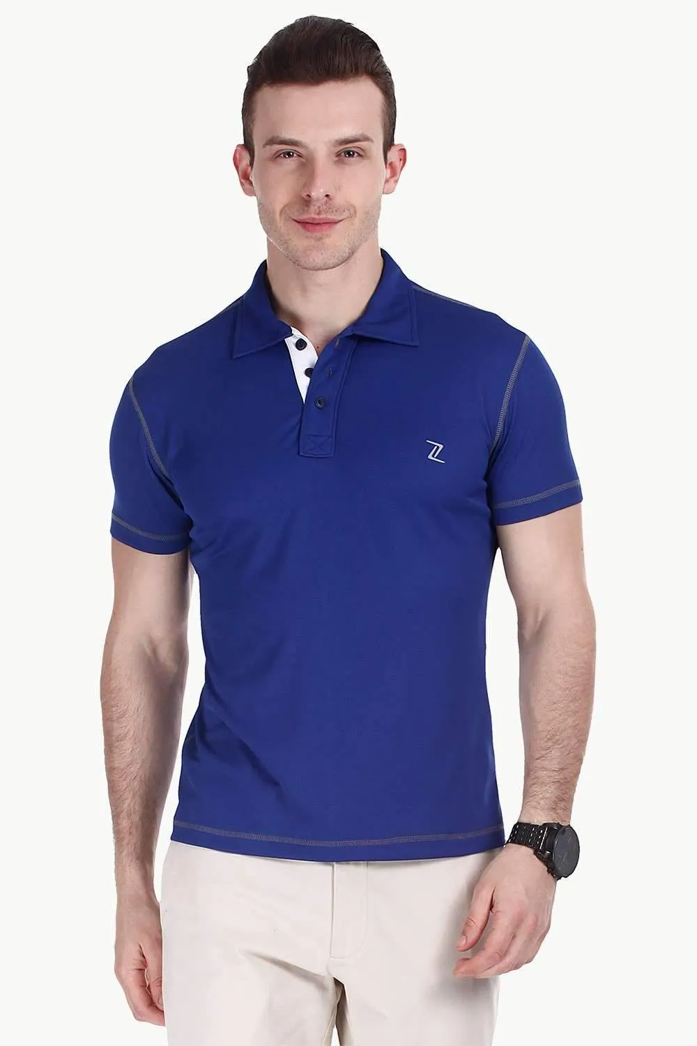 Performance Wear Contrast Placket Polo