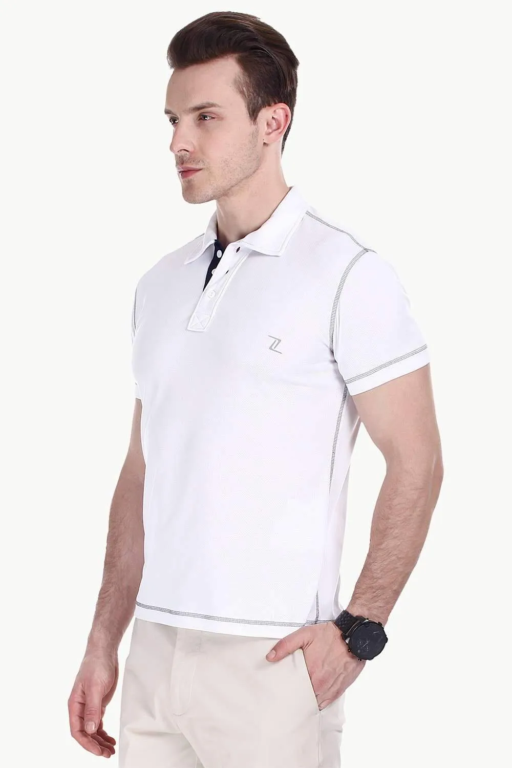 Performance Wear Contrast Placket Polo