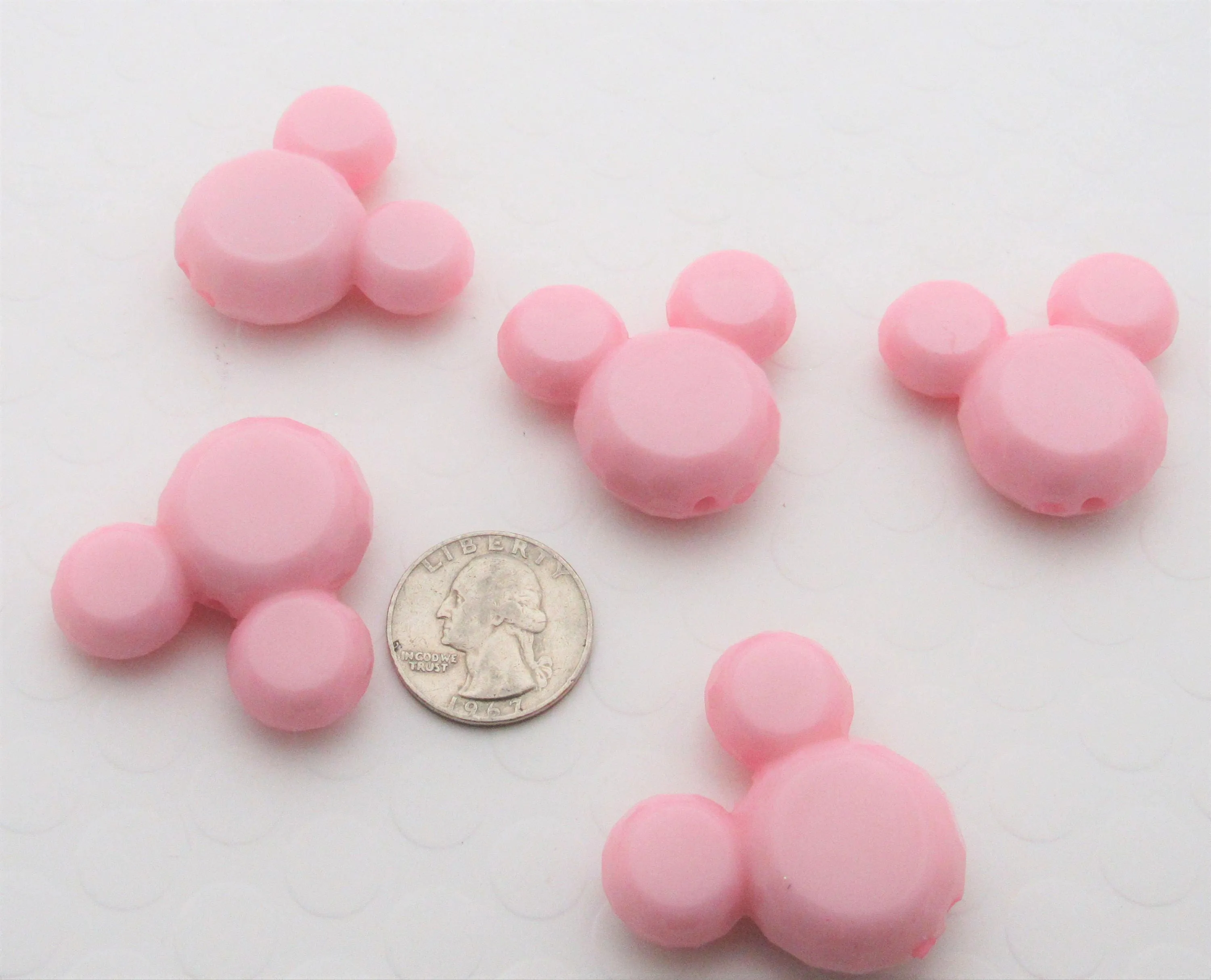 Pink Minnie Mouse Bubblegum bead, Acrylic Mickey Mouse Beads, Chunky Minnie Mouse Bead, Gumball Mickey, Chunky Mickey Necklace Bead