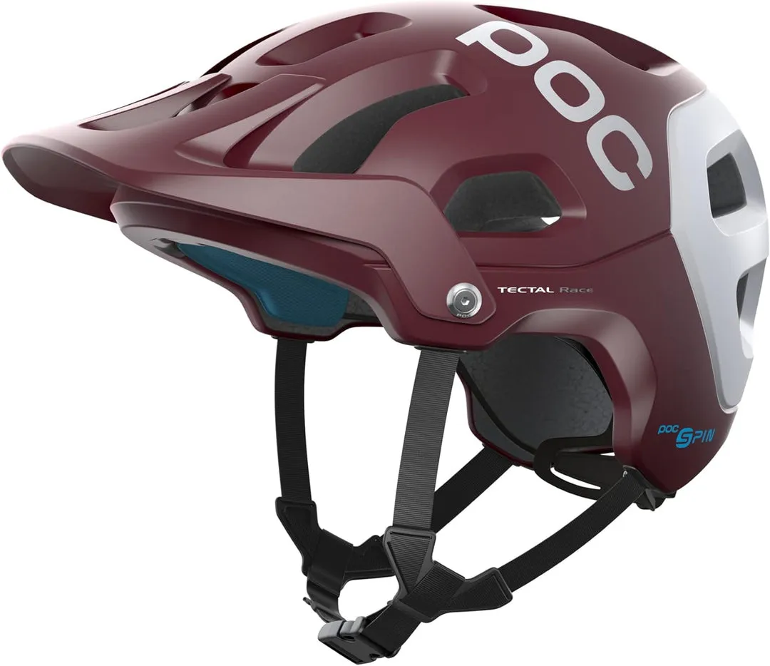 POC Tectal Race Mips Helmet - Propylene Red/Hydrogen White Matte -