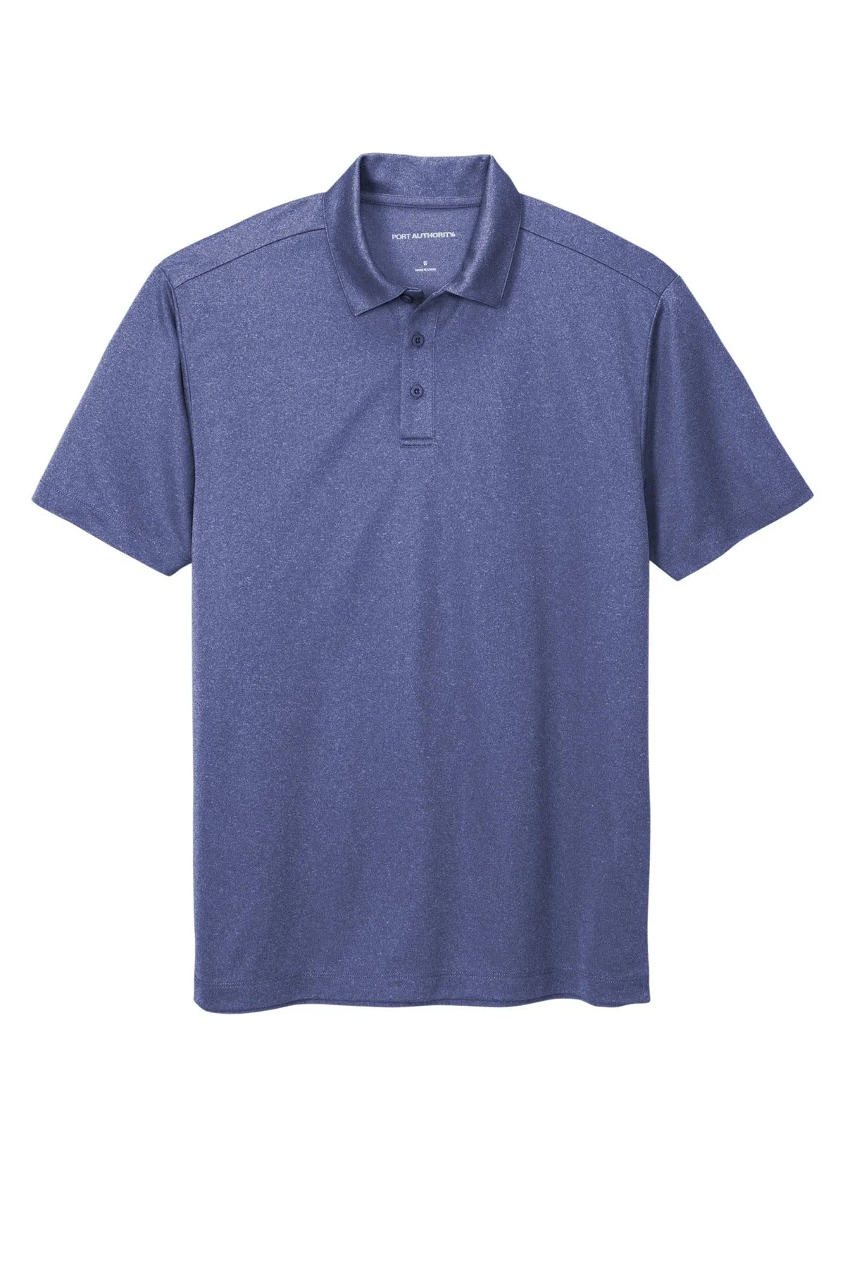 Port Authority  Heathered Silk Touch  Performance Polo. K542 Royal Heather