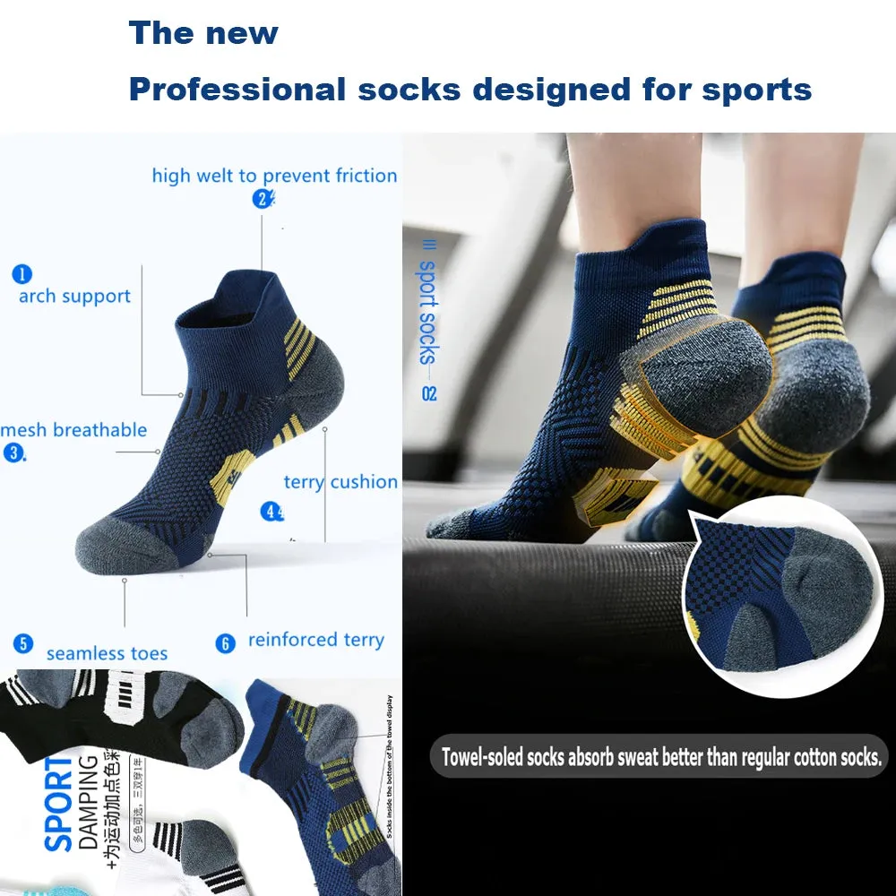 Professional Sports Fitness Socks Towel Bottom Non-Slip Running Sock Men and Women Short Quick-Drying Basketball Training Sock