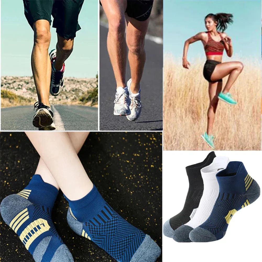 Professional Sports Fitness Socks Towel Bottom Non-Slip Running Sock Men and Women Short Quick-Drying Basketball Training Sock