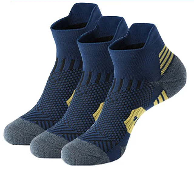 Professional Sports Fitness Socks Towel Bottom Non-Slip Running Sock Men and Women Short Quick-Drying Basketball Training Sock