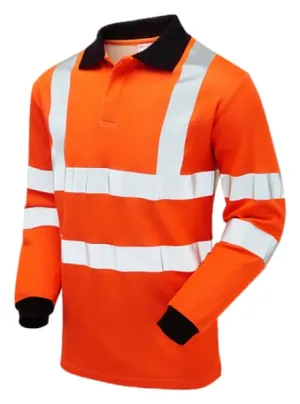 PULSAR Rail Hi Vis Flame Retardent Anti Static ARC Long Sleeve Polo Shirt-PRARC21