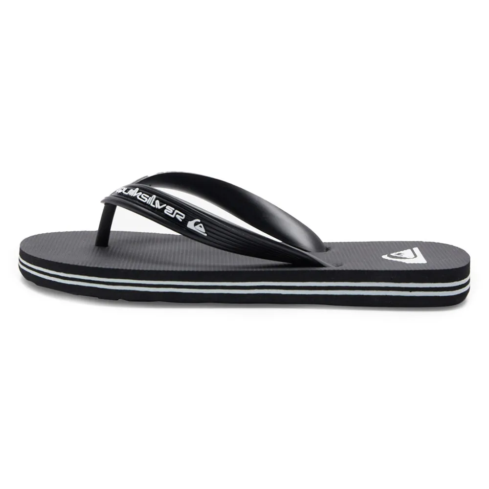 QUIKSILVER MOLOKAI YOUTH BLACK WHITE JANDALS