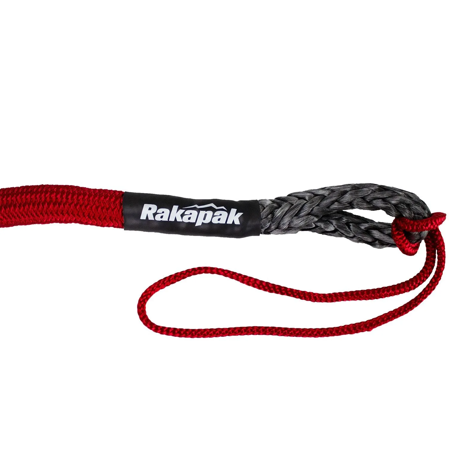 Rakapak UHMWPE 100ft Synthetic 3/8 in Winch Line 22,000 LBS Breaking Strength with Soft Shackle Rope, Abrasion Sleeve