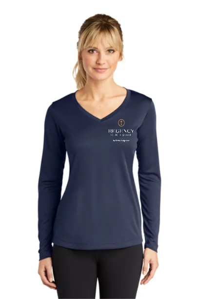 Regency RE Ladies V-neck Longsleeve Wicking shirt