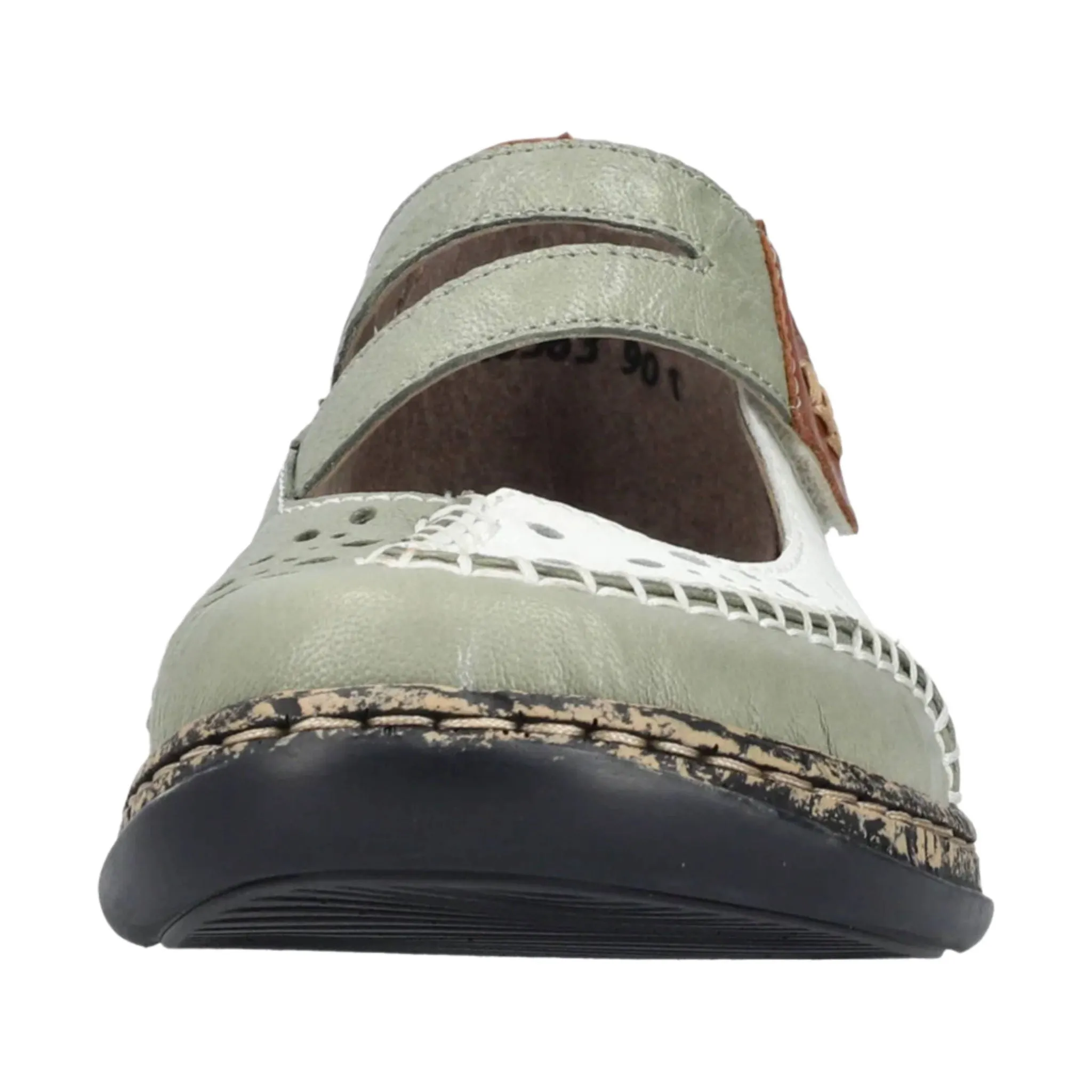 Rieker Women's Daisy 63 Shoes - Mint/Weiss/Cayenne