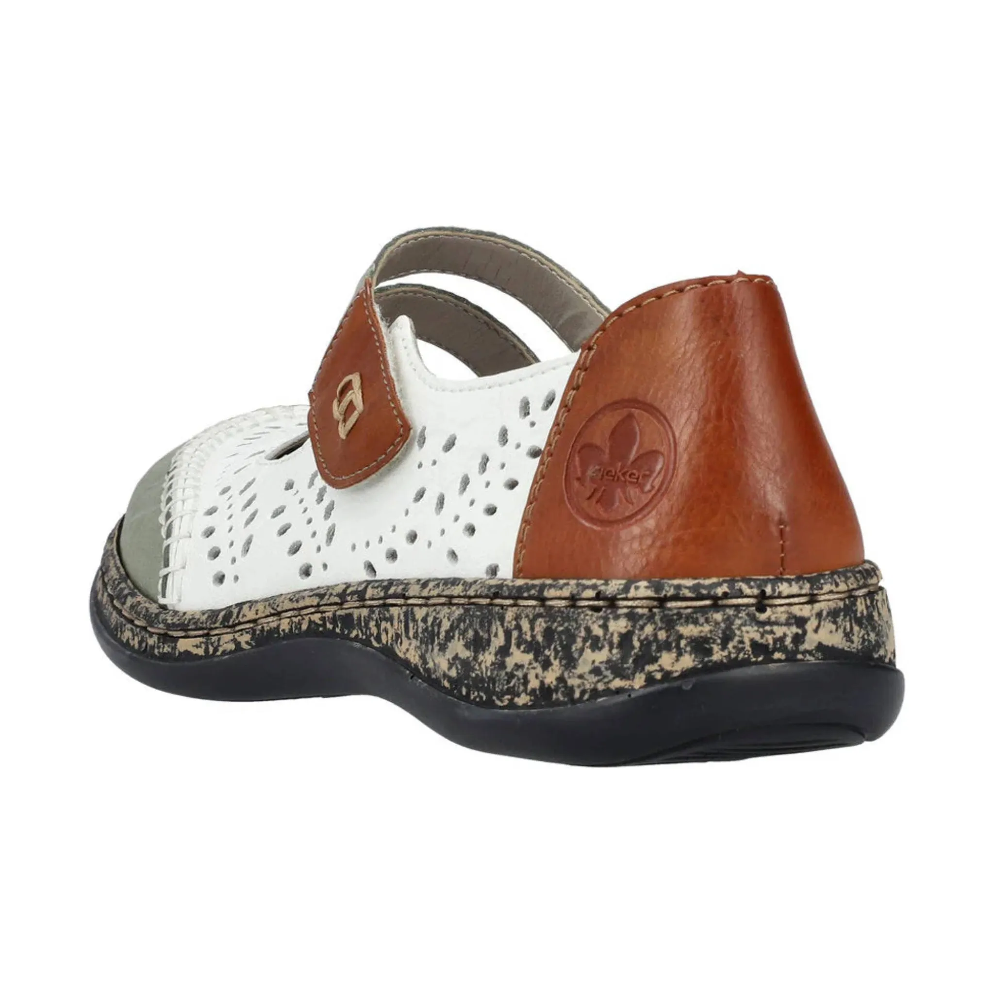 Rieker Women's Daisy 63 Shoes - Mint/Weiss/Cayenne