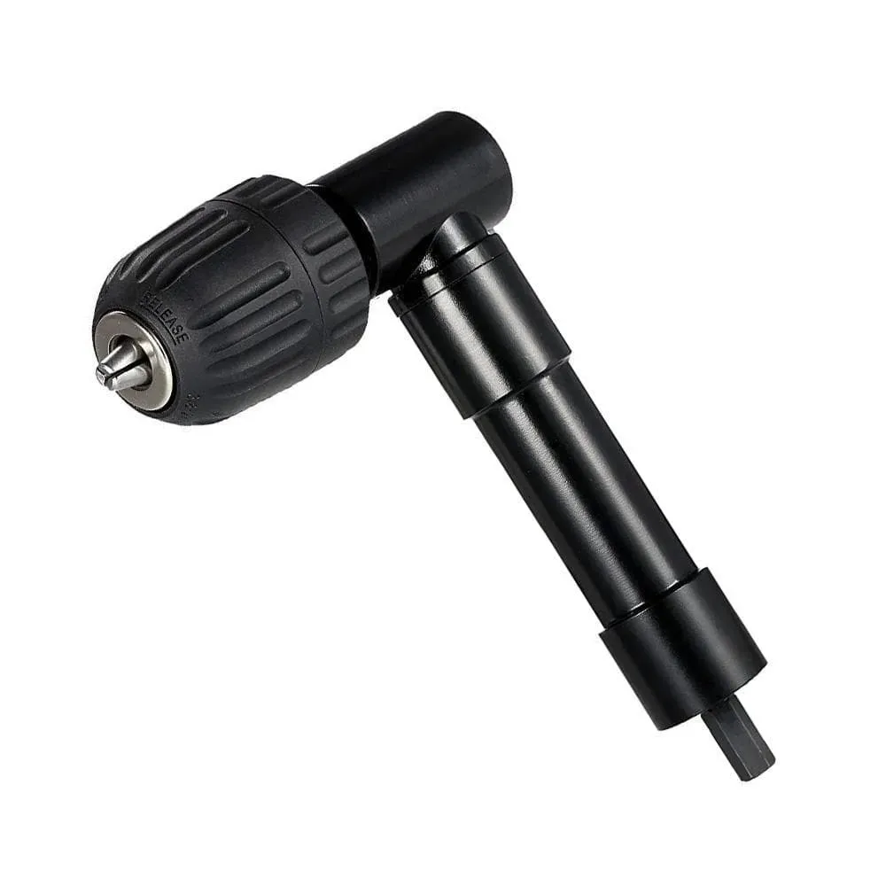 Right Angle Drill Attachment Adapter Aluminium Metal Keyless Chuck - 90° Angled