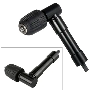 Right Angle Drill Attachment Adapter Aluminium Metal Keyless Chuck - 90° Angled