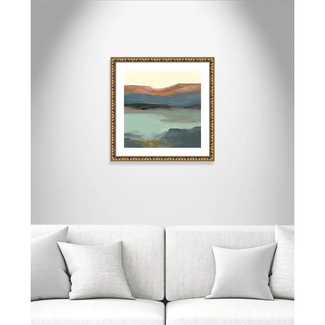 Rolling Bluffs by Carol Robinson - Painting Print Joss & Main Size: 24.75" H x 24.75" W x 1.13" D Format: Gold Bead Framed Paper