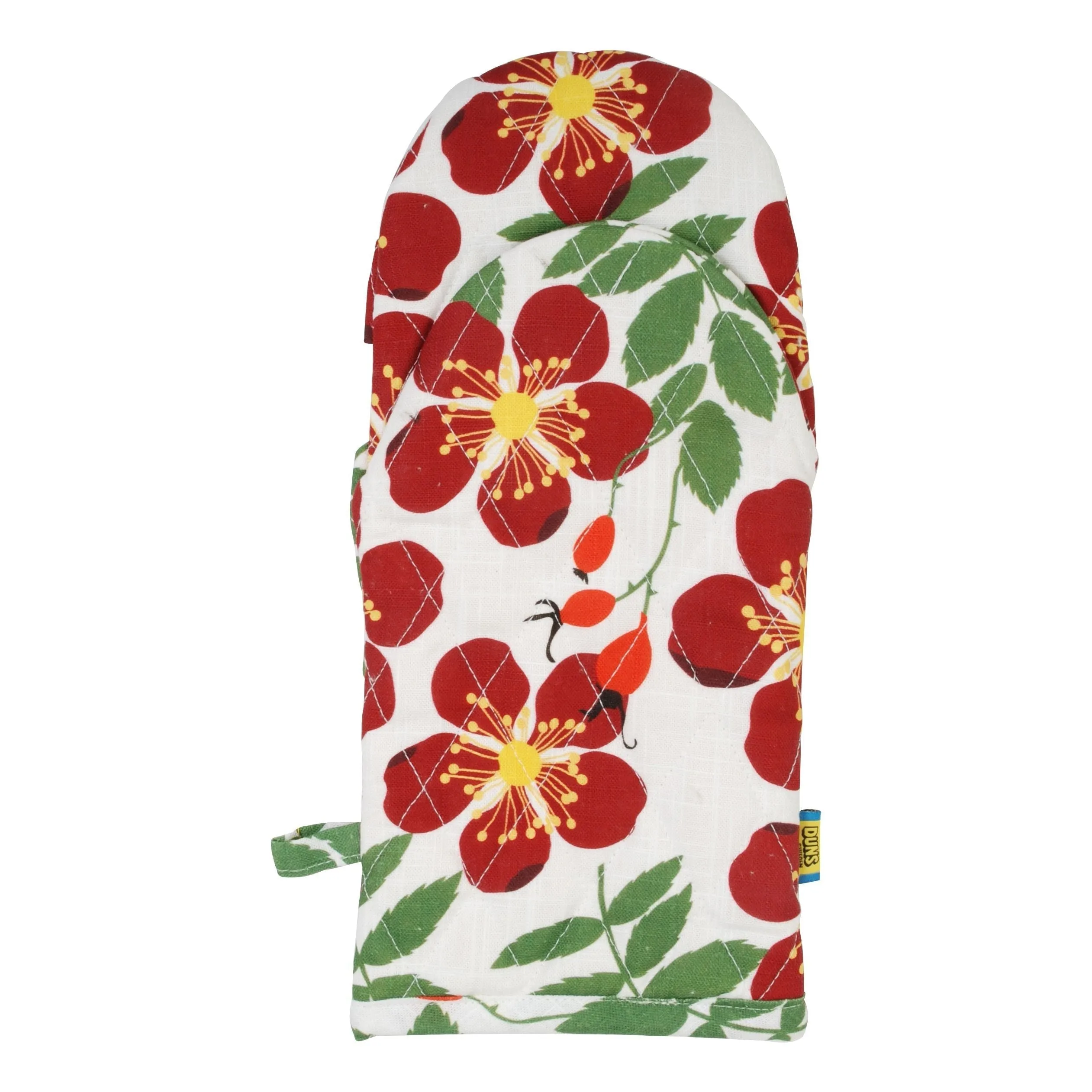 Rosehip Red Oven Mitt (single - cotton/linen blend)