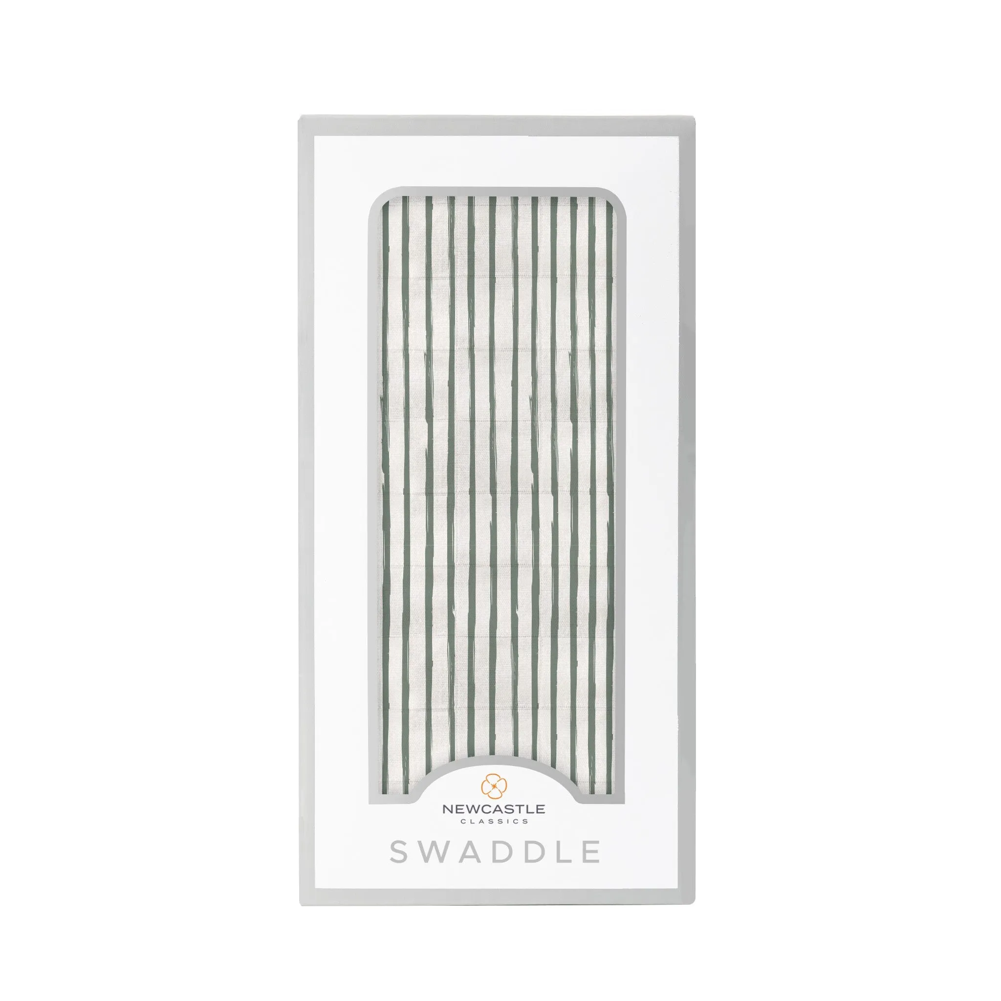 Sage Green Stripe Bamboo Swaddle